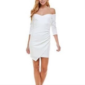 NWT Midnight Doll Off Shoulder Mini Formal Dress, 3